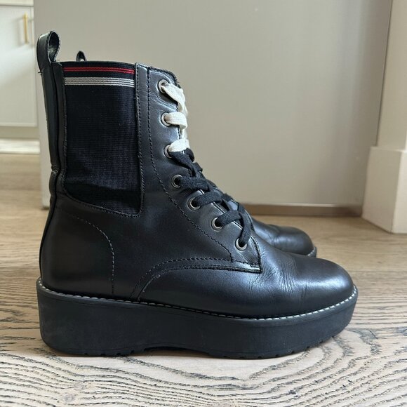 Zara Real Leather Combat Boots - Picture 2 of 6